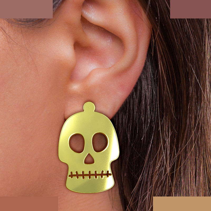 گوشواره طلا 18 عیار زنانه مدوپد مدل جمجمه کد GA1-15724 گوشواره طلا 18 عیار زنانه مدوپد مدل جمجمه کد GA1-15724