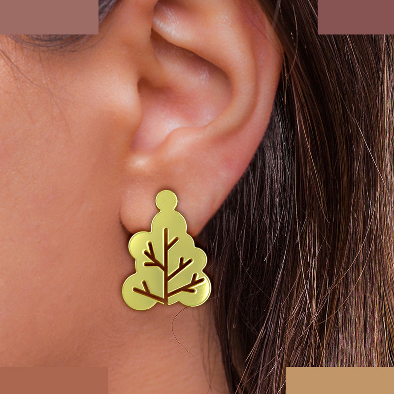 گوشواره طلا 18 عیار زنانه مدوپد مدل درخت کد GA1-15814 گوشواره طلا 18 عیار زنانه مدوپد مدل درخت کد GA1-15814