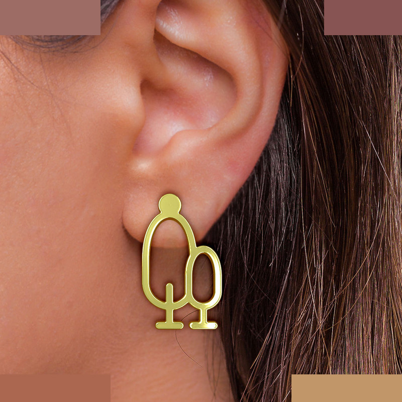 گوشواره طلا 18 عیار زنانه مدوپد مدل درخت کد GA1-15831 گوشواره طلا 18 عیار زنانه مدوپد مدل درخت کد GA1-15831