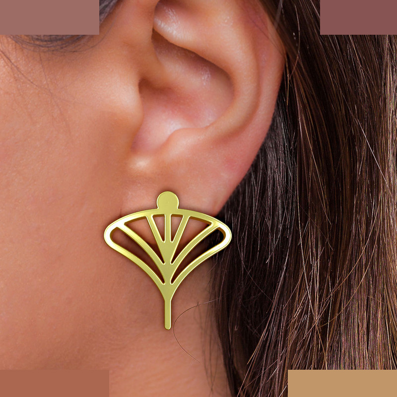 گوشواره طلا 18 عیار زنانه مدوپد مدل برگ کد GA1-15924 گوشواره طلا 18 عیار زنانه مدوپد مدل برگ کد GA1-15924