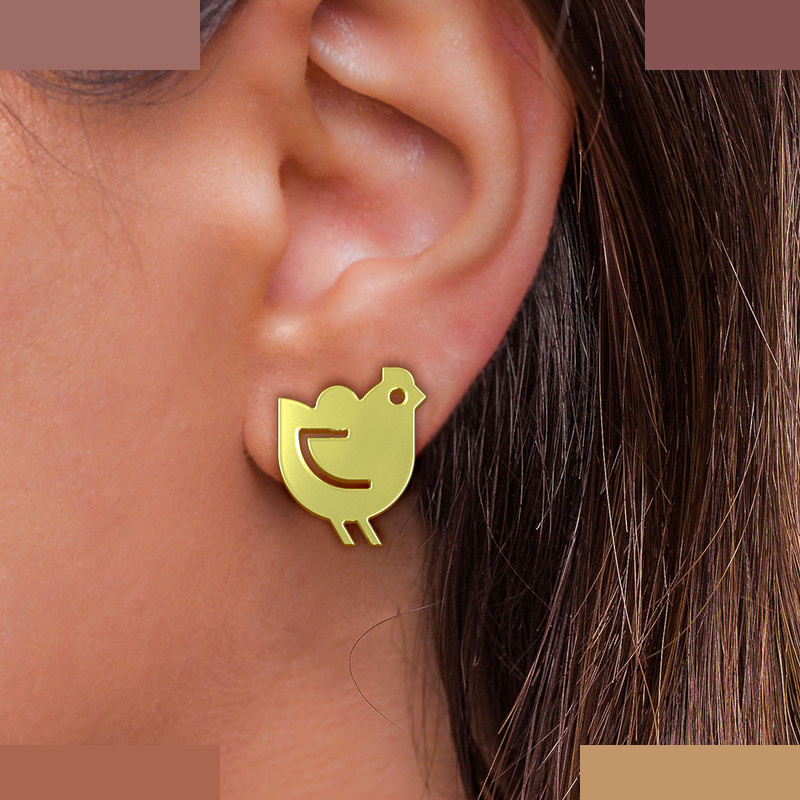 گوشواره طلا 18 عیار زنانه مدوپد مدل خروس کد GA1-16043 گوشواره طلا 18 عیار زنانه مدوپد مدل خروس کد GA1-16043