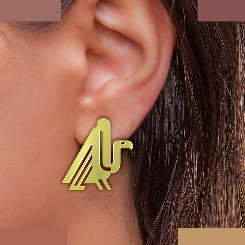 گوشواره طلا 18 عیار زنانه مدوپد مدل پرنده کد GA1-16051 گوشواره طلا 18 عیار زنانه مدوپد مدل پرنده کد GA1-16051