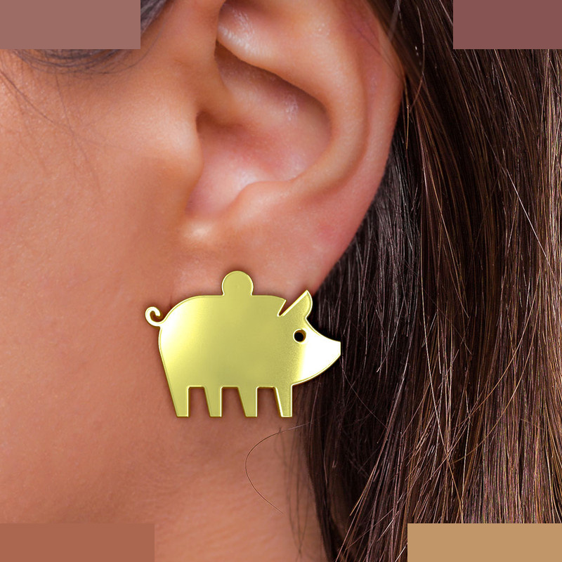 گوشواره طلا 18 عیار زنانه مدوپد مدل خوک کد GA1-16073 گوشواره طلا 18 عیار زنانه مدوپد مدل خوک کد GA1-16073