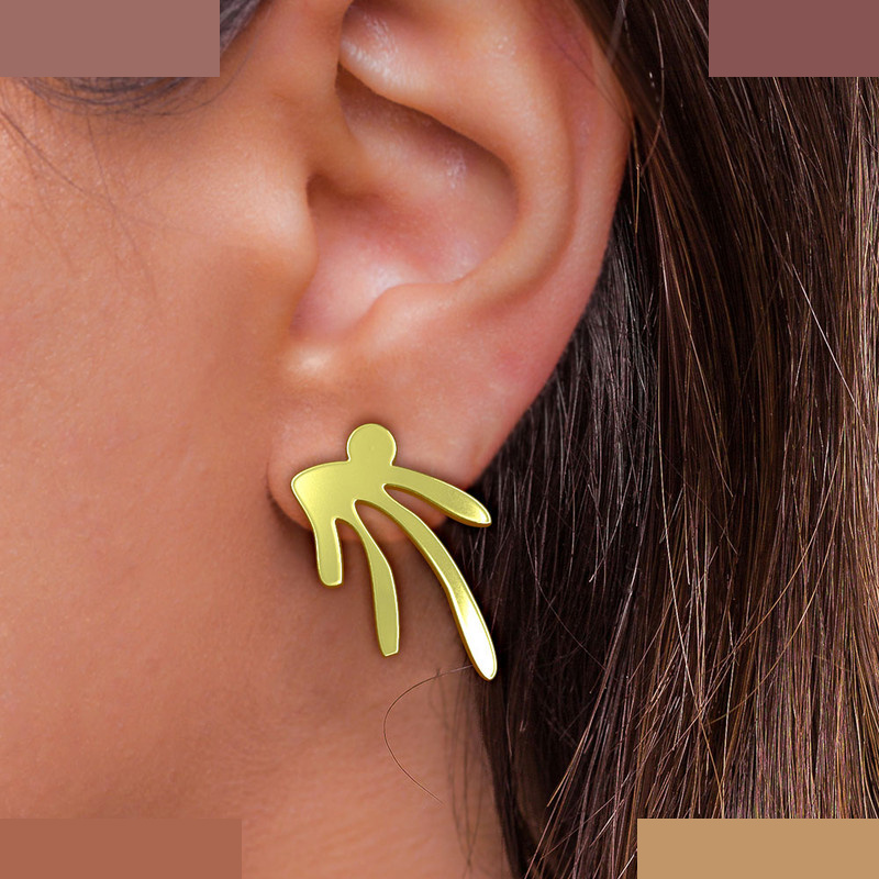 گوشواره طلا 18 عیار زنانه مدوپد مدل هندسی کد GA1-16113 گوشواره طلا 18 عیار زنانه مدوپد مدل هندسی کد GA1-16113