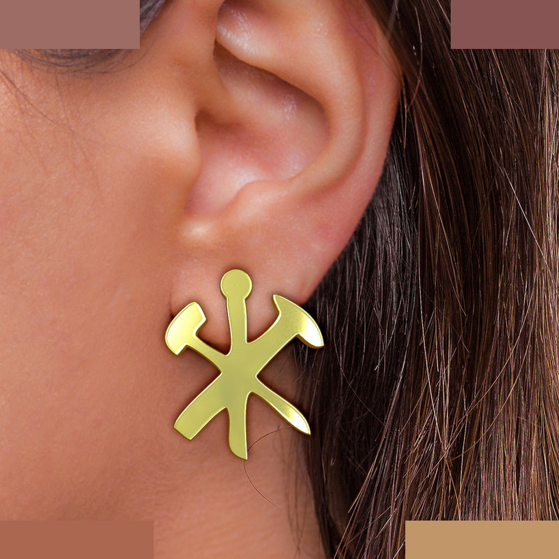 گوشواره طلا 18 عیار زنانه مدوپد مدل هندسی کد GA1-16122 گوشواره طلا 18 عیار زنانه مدوپد مدل هندسی کد GA1-16122