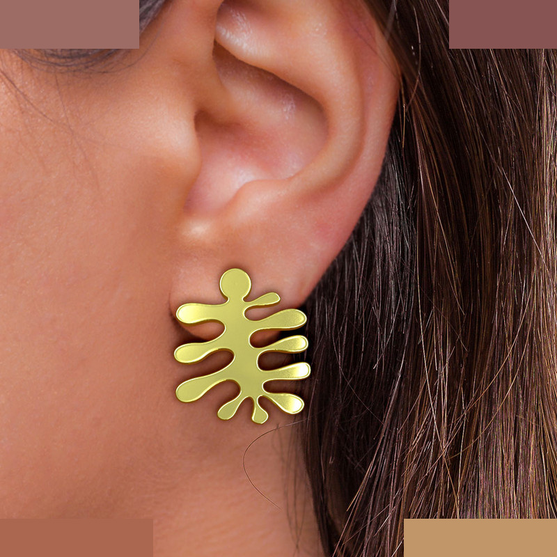 گوشواره طلا 18 عیار زنانه مدوپد مدل هندسی کد GA1-16239 گوشواره طلا 18 عیار زنانه مدوپد مدل هندسی کد GA1-16239