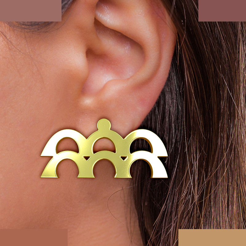 گوشواره طلا 18 عیار زنانه مدوپد مدل هندسی کد GA1-16252 گوشواره طلا 18 عیار زنانه مدوپد مدل هندسی کد GA1-16252