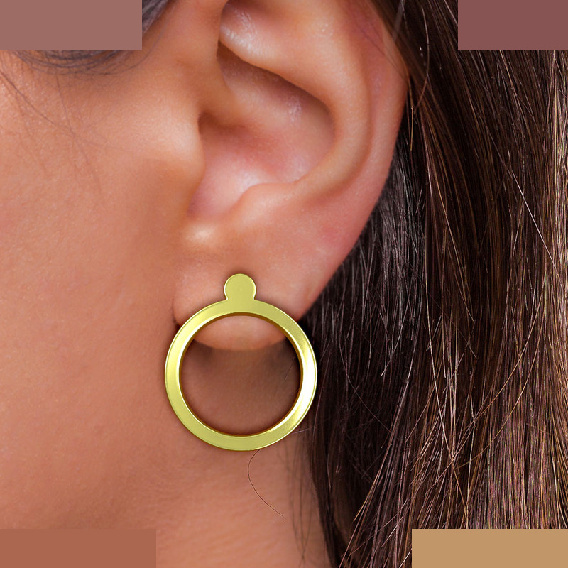 گوشواره طلا 18 عیار زنانه مدوپد مدل دایره کد GA1-16260 گوشواره طلا 18 عیار زنانه مدوپد مدل دایره کد GA1-16260