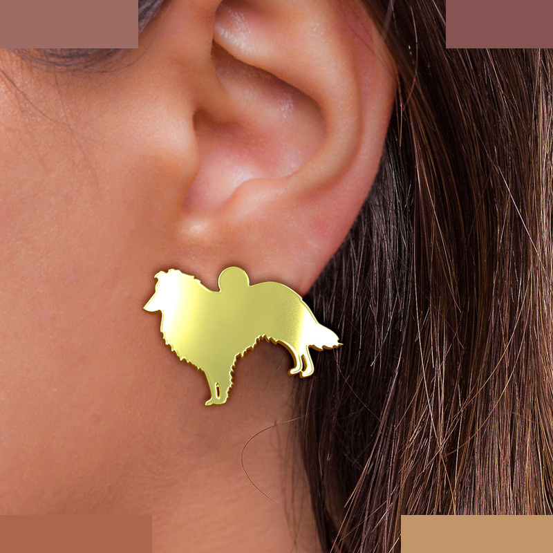 گوشواره طلا 18 عیار زنانه مدوپد مدل سگ کد GA1-16431