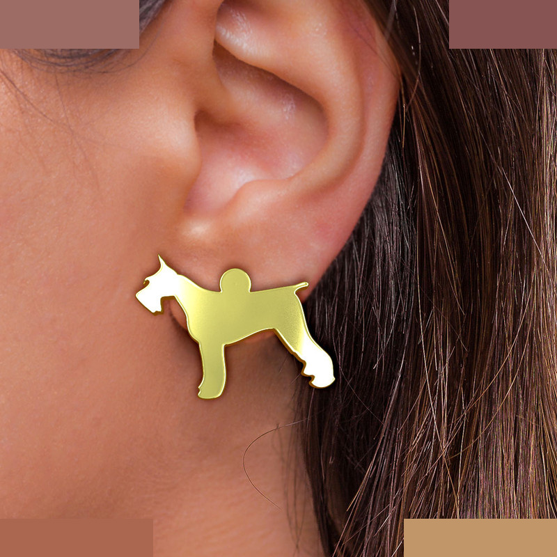 گوشواره طلا 18 عیار زنانه مدوپد مدل سگ کد GA1-16436