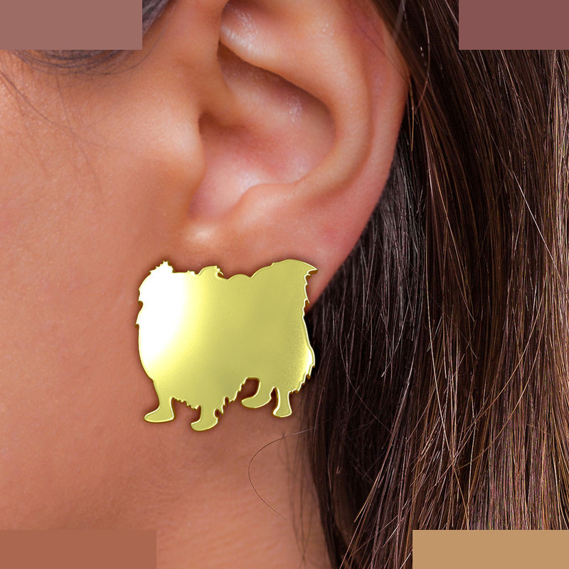 گوشواره طلا 18 عیار زنانه مدوپد مدل سگ کد GA1-16446