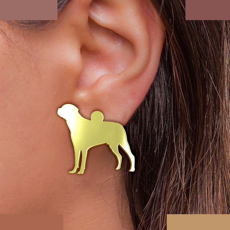 گوشواره طلا 18 عیار زنانه مدوپد مدل سگ کد GA1-16468