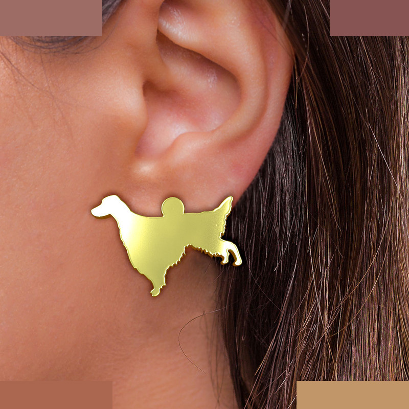 گوشواره طلا 18 عیار زنانه مدوپد مدل سگ کد GA1-16470