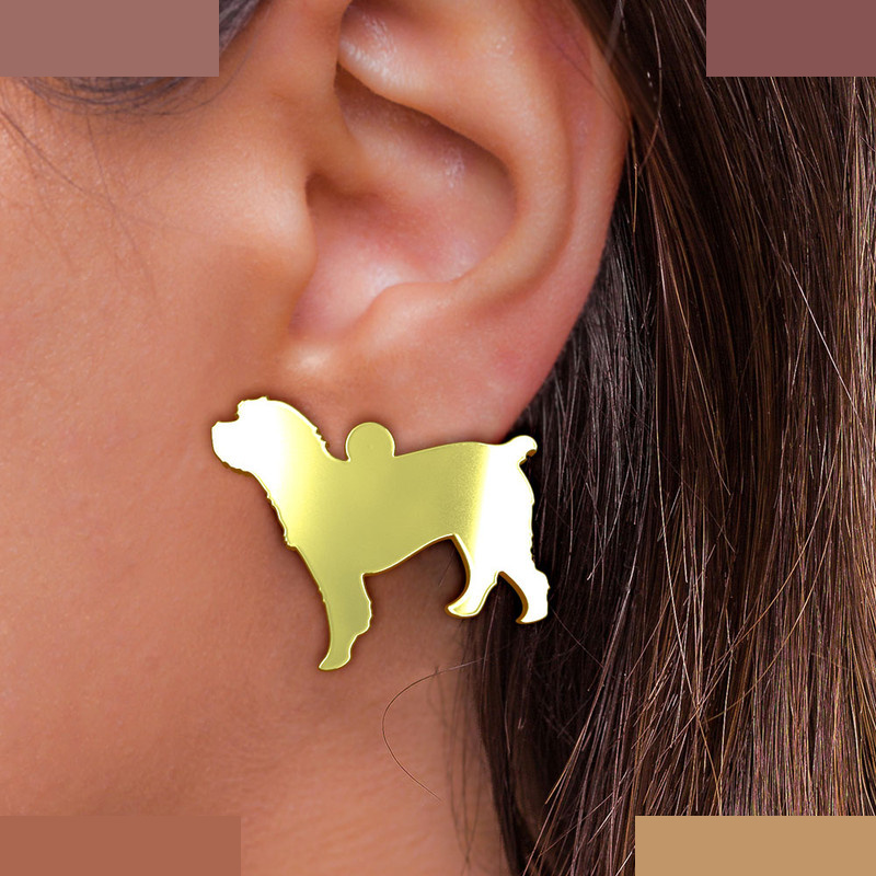 گوشواره طلا 18 عیار زنانه مدوپد مدل سگ کد GA1-16472