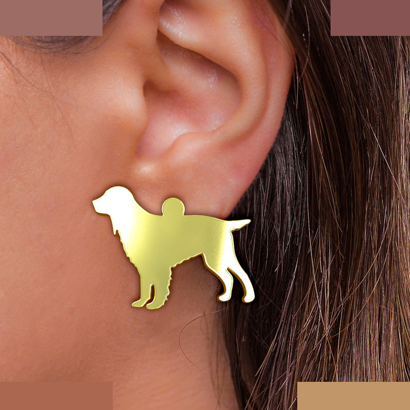 گوشواره طلا 18 عیار زنانه مدوپد مدل سگ کد GA1-16473
