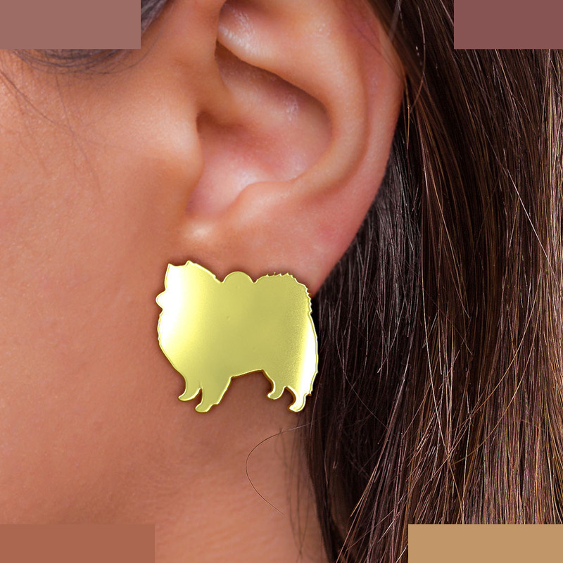 گوشواره طلا 18 عیار زنانه مدوپد مدل سگ کد GA1-16481