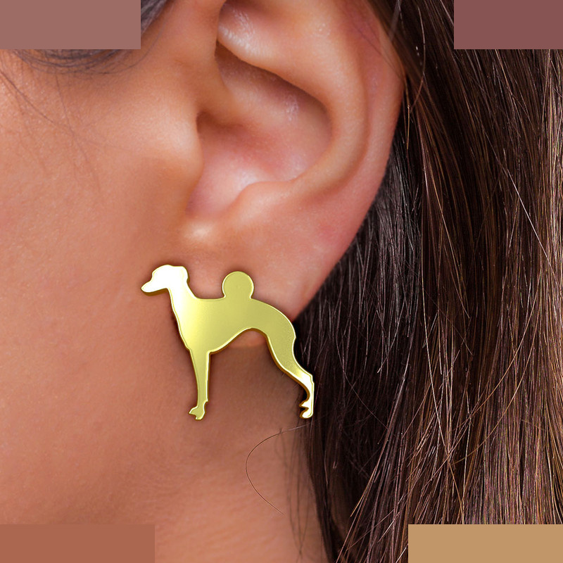 گوشواره طلا 18 عیار زنانه مدوپد مدل سگ کد GA1-16496