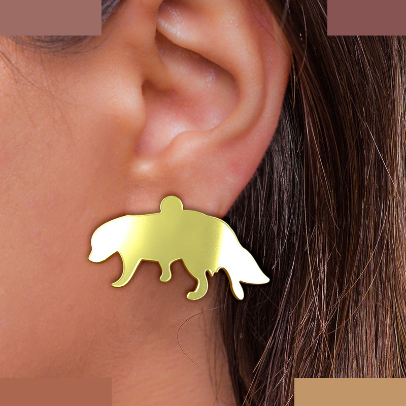 گوشواره طلا 18 عیار زنانه مدوپد مدل سگ کد GA1-16573 گوشواره طلا 18 عیار زنانه مدوپد مدل سگ کد GA1-16573