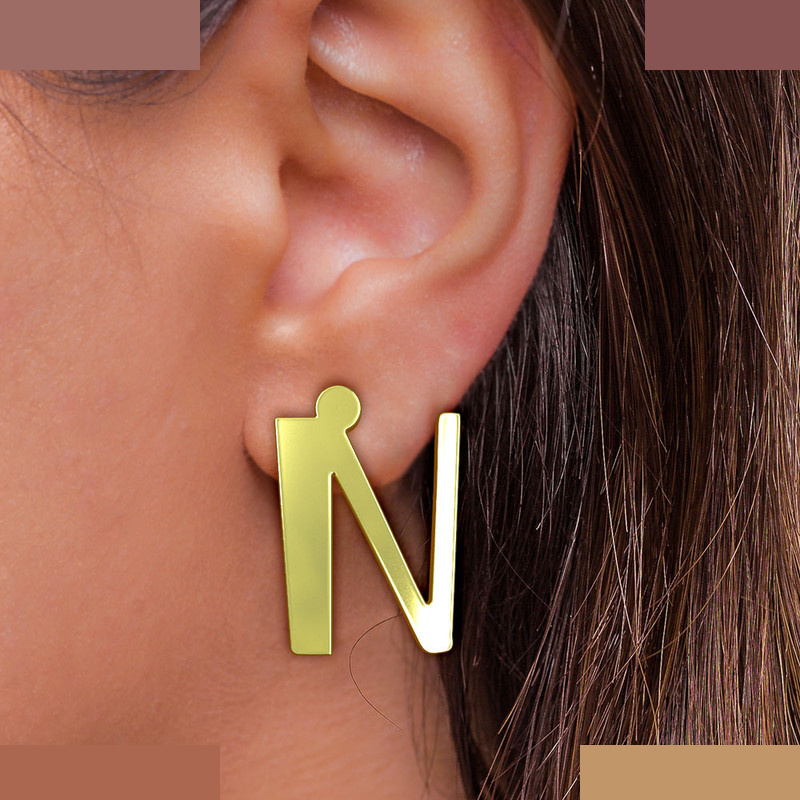 گوشواره طلا 18 عیار زنانه مدوپد مدل حرف N کد GA1-16848 گوشواره طلا 18 عیار زنانه مدوپد مدل حرف N کد GA1-16848