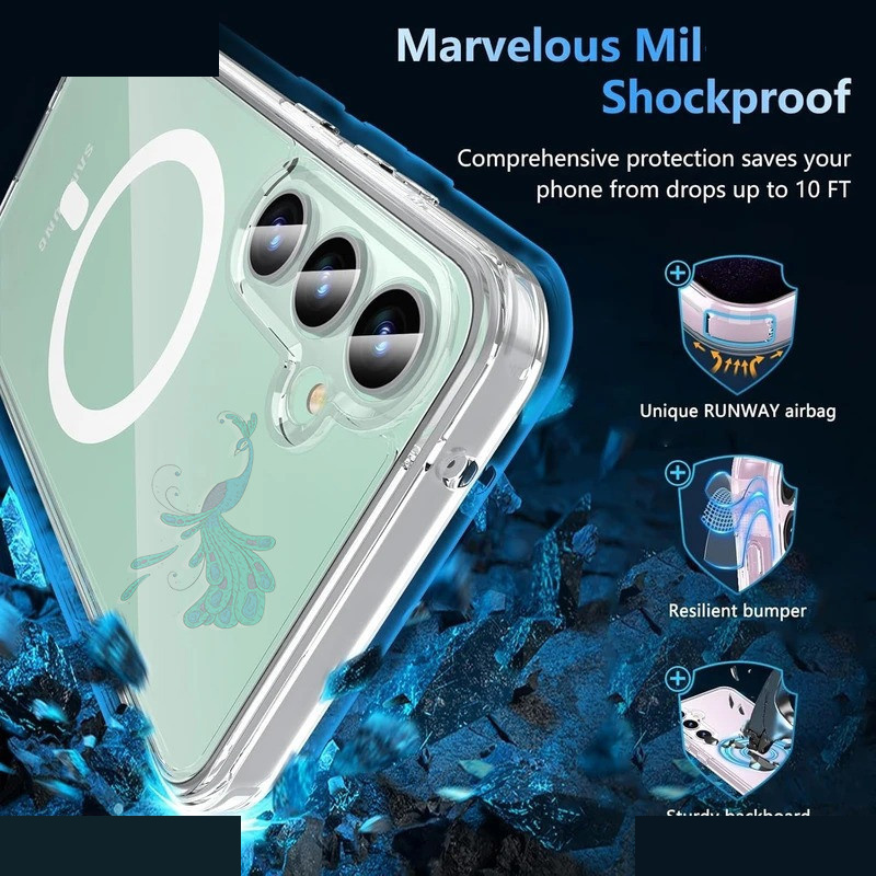 کاور گوشی موبایل سامسونگ Galaxy A06 پیکوک مدل Clear Magsafe