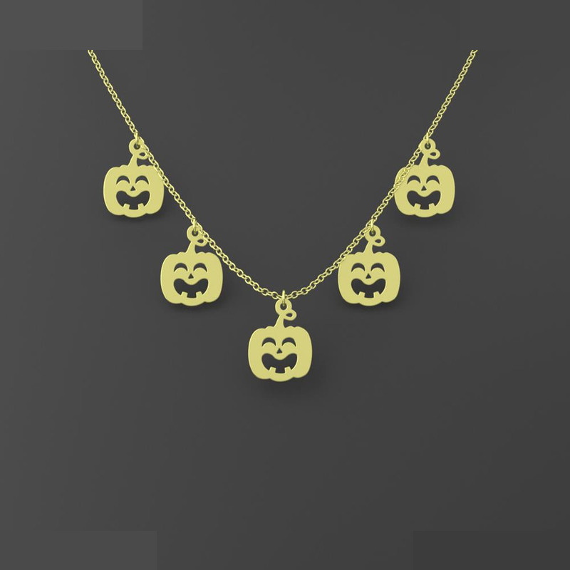 گردنبند طلا 18 عیار زنانه مدوپد مدل هالووین کد RNA17997