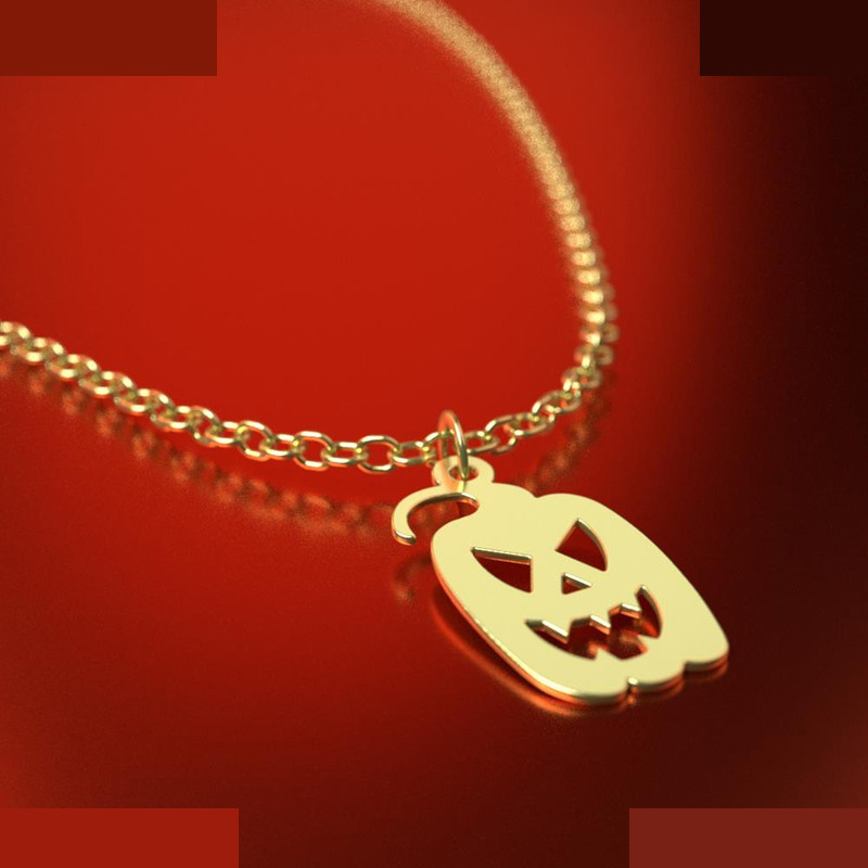 گردنبند طلا 18 عیار زنانه مدوپد مدل هالووین کد RNA17998