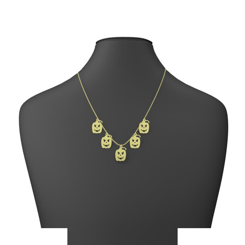 گردنبند طلا 18 عیار زنانه مدوپد مدل هالووین کد RNA18002