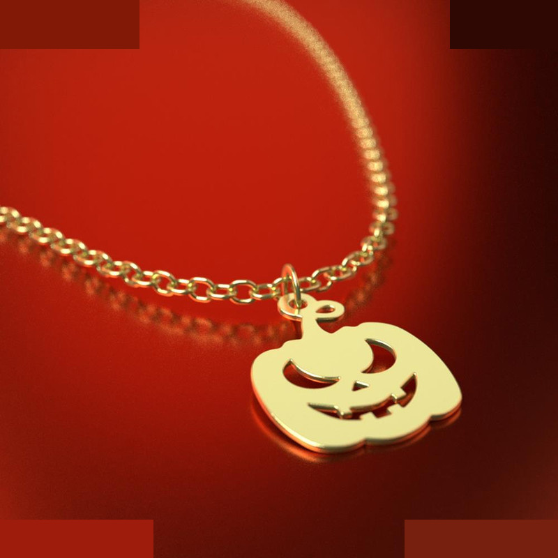 گردنبند طلا 18 عیار زنانه مدوپد مدل هالووین کد RNA18003