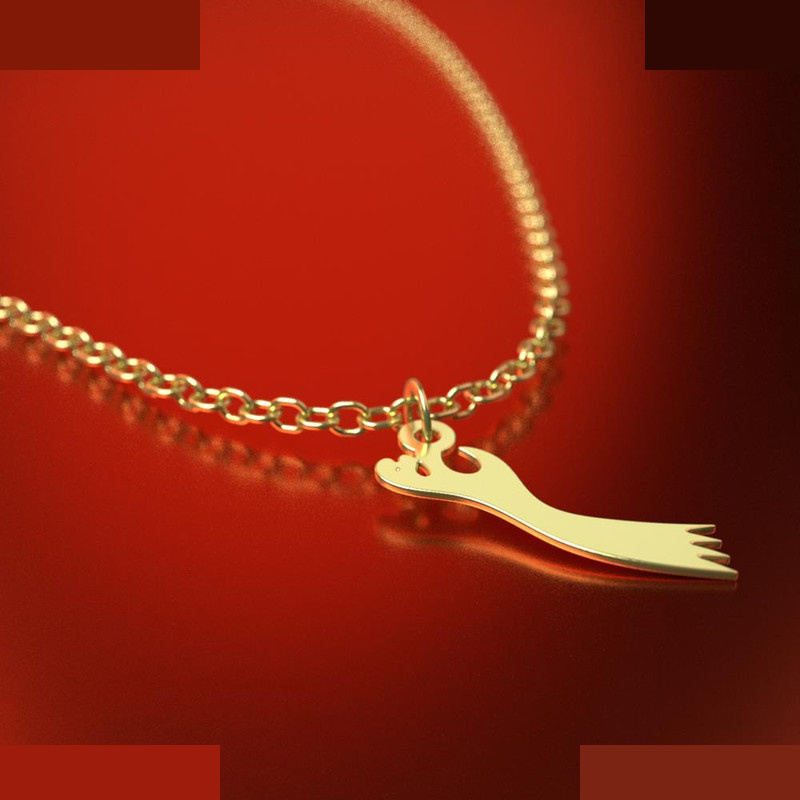 گردنبند طلا 18 عیار زنانه مدوپد مدل هالووین کد RNA18009