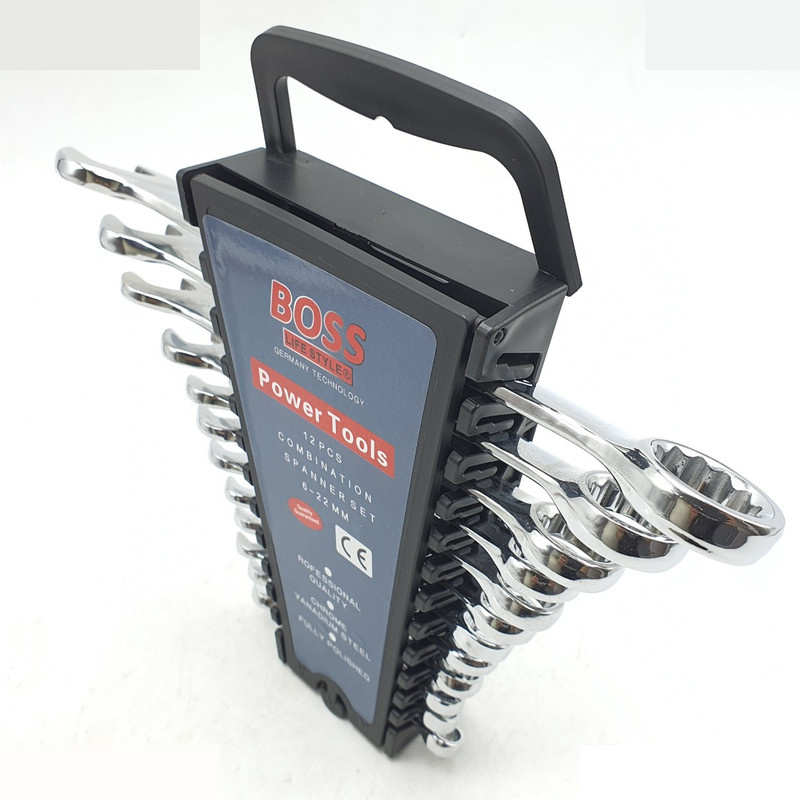 آچار یکسر تخت و یکسر رینگی باس مدل LIFE-STYLE مجموعه 12 عددی