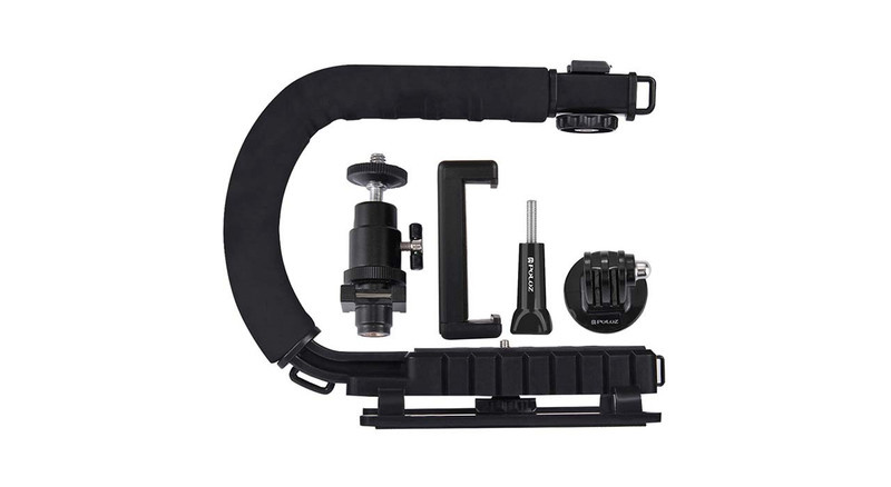 دسته لرزشگیر فیلم برداری پلوز مدل C-Shape مناسب برای دوربین ورزشی گوپرو و دوربین عکاسی دسته لرزشگیر فیلم برداری پلوز مدل C-Shape مناسب برای دوربین ورزشی گوپرو و دوربین عکاسی