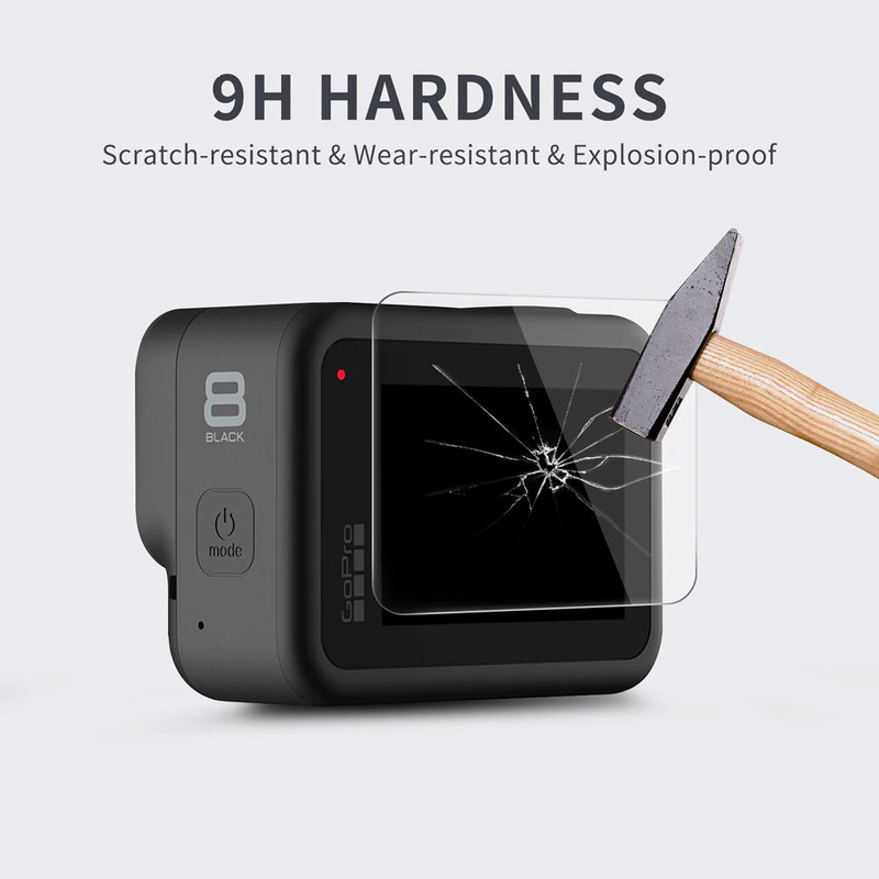 محافظ صفحه نمایش و لنز مدل GP8 مناسب برای دوربین های ورزشی گوپرو Hero 8 محافظ صفحه نمایش و لنز مدل GP8 مناسب برای دوربین های ورزشی گوپرو Hero 8