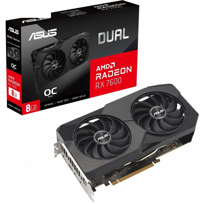 کارت گرافیک ایسوس مدل ASUS Dual Radeon RX 7600 OC Edition 8GB GDDR6