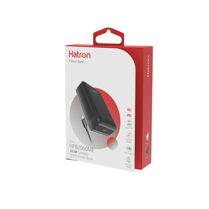 پاوربانک هترون مدل HPB2060ME ظرفیت 20000 میلی آمپر ساعت پاوربانک هترون مدل HPB2060ME ظرفیت 20000 میلی آمپر ساعت