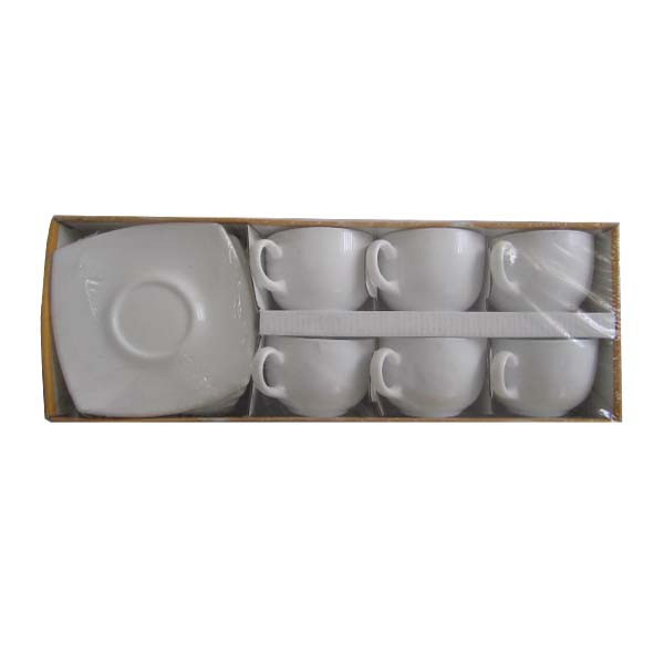 ست فنجان و نعلبکی 12 پارچه لومینارک مدل TASSE QUADRATO ست فنجان و نعلبکی 12 پارچه لومینارک مدل TASSE QUADRATO