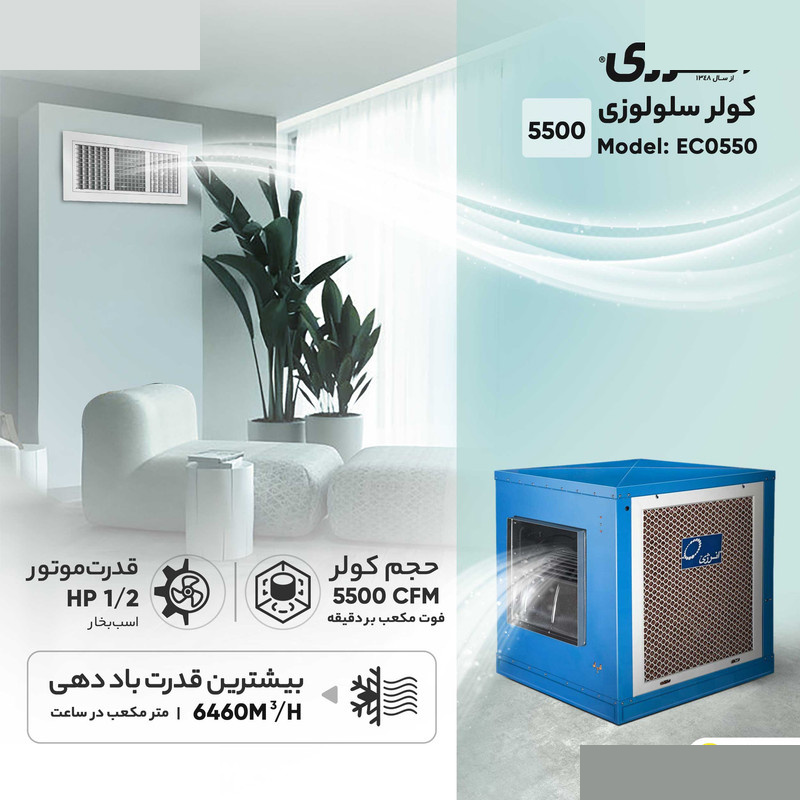 کولر سلولزی 5500 انرژی مدل EC0550 کولر سلولزی 5500 انرژی مدل EC0550