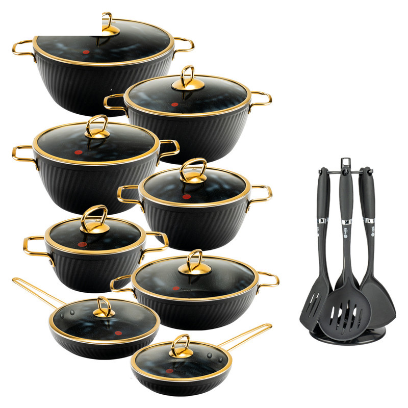 سرویس قابلمه و تابه گرانیت 23 پارچه ام جی اس مدل ماینز کد 003 سرویس قابلمه و تابه گرانیت 23 پارچه ام جی اس مدل ماینز کد 003