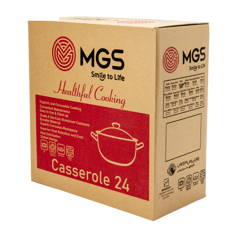 قابلمه گرانیت ام جی اس مدل فورج کد 005 سایز 24 قابلمه گرانیت ام جی اس مدل فورج کد 005 سایز 24