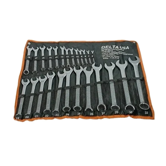 آچار یکسر تخت و یکسر رینگی دلتا مدل AJ-6-32-DELTA-25PC مجموعه 25 عددی آچار یکسر تخت و یکسر رینگی دلتا مدل AJ-6-32-DELTA-25PC مجموعه 25 عددی