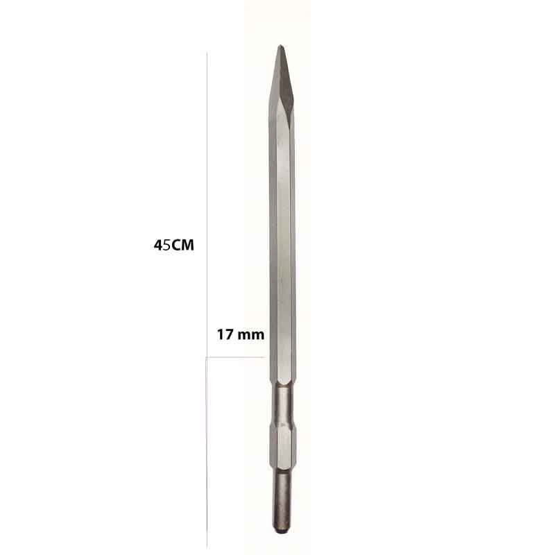 قلم بتن کن شش گوش تام مدل نوک تیز کد AJ-810/17*450MM سایز 45 سانتی متر قلم بتن کن شش گوش تام مدل نوک تیز کد AJ-810/17*450MM سایز 45 سانتی متر