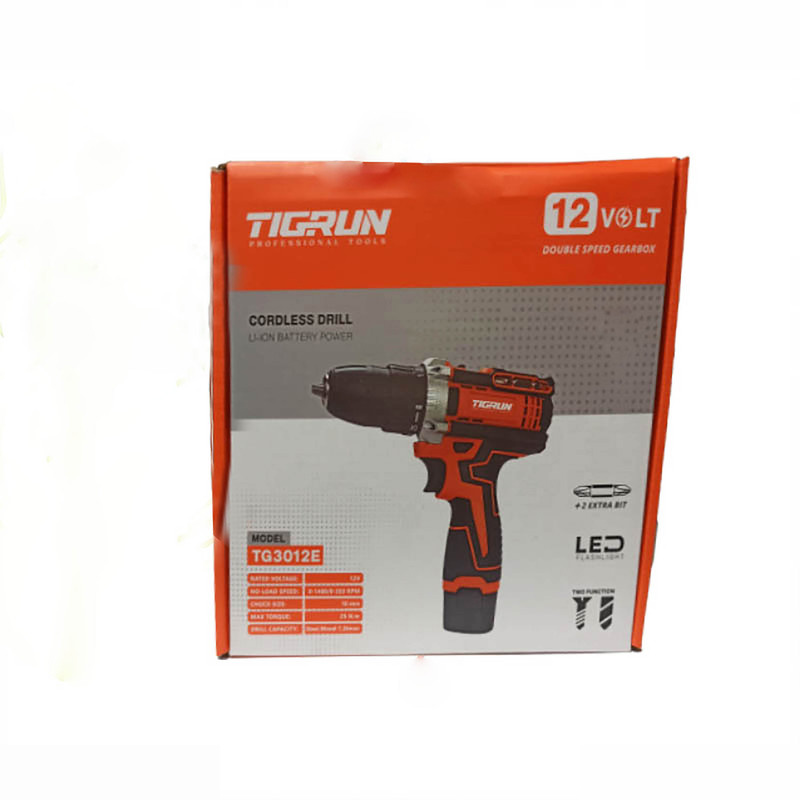 دریل پیچ گوشتی شارژی تیگران کد AJ-TG3012E/18V دریل پیچ گوشتی شارژی تیگران کد AJ-TG3012E/18V
