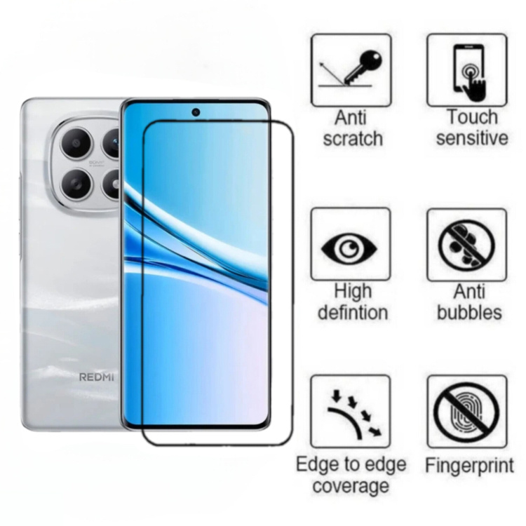 محافظ صفحه نمایش گوشی اولترا شیشه ای فول چسب مدل 9H مناسب شیائومی Redmi Note 15 5G محافظ صفحه نمایش گوشی اولترا شیشه ای فول چسب مدل 9H مناسب شیائومی Redmi Note 15 5G