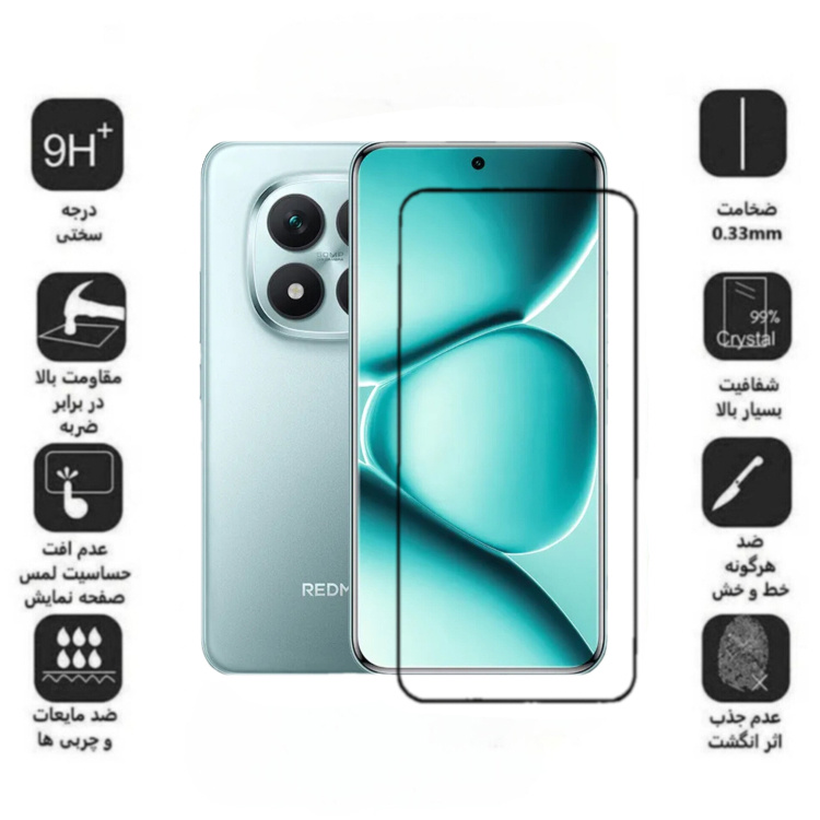 محافظ صفحه نمایش گوشی اولترا شیشه ای فول چسب مدل 9H مناسب شیائومی Redmi Note 15 Pro Plus محافظ صفحه نمایش گوشی اولترا شیشه ای فول چسب مدل 9H مناسب شیائومی Redmi Note 15 Pro Plus