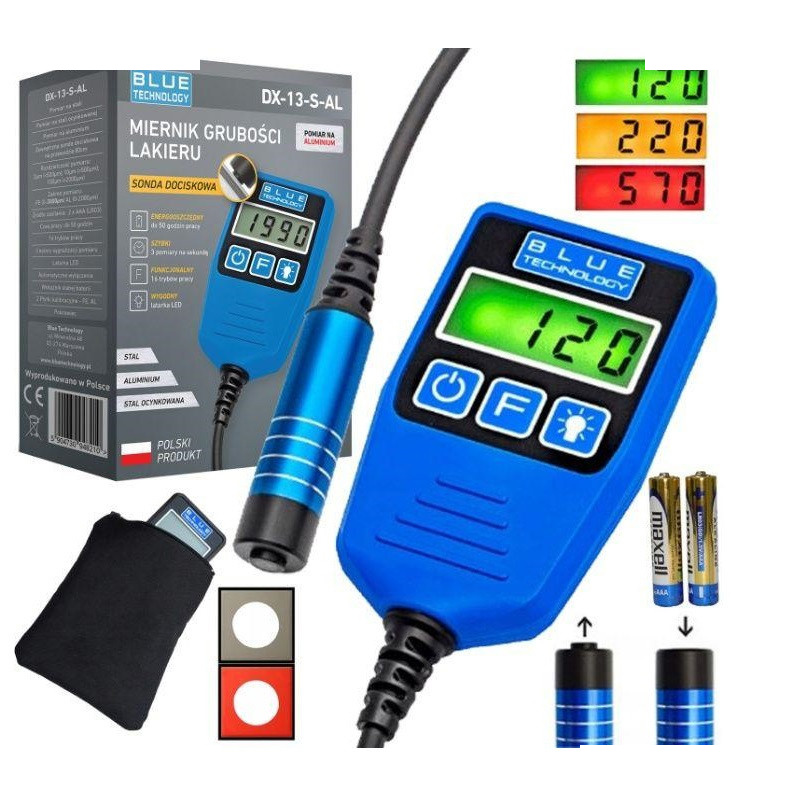 ضخامت سنج رنگ بلو تکنولوژی مدل DX-13-S-AL ضخامت سنج رنگ بلو تکنولوژی مدل DX-13-S-AL