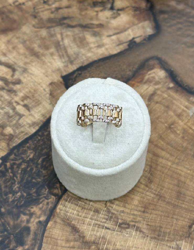 انگشتر طلا 18 عیار اپال گلد مدل رولکس انگشتر طلا 18 عیار اپال گلد مدل رولکس