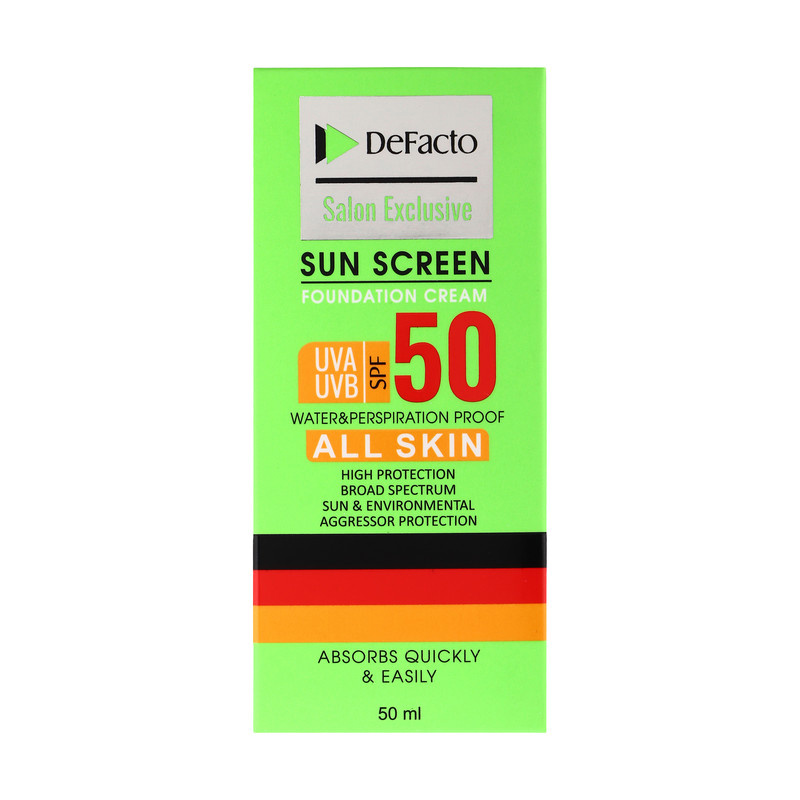 کرم ضد آفتاب رنگی دیفکتو SPF 50 مدل 02 حجم 50 میلیلیتر