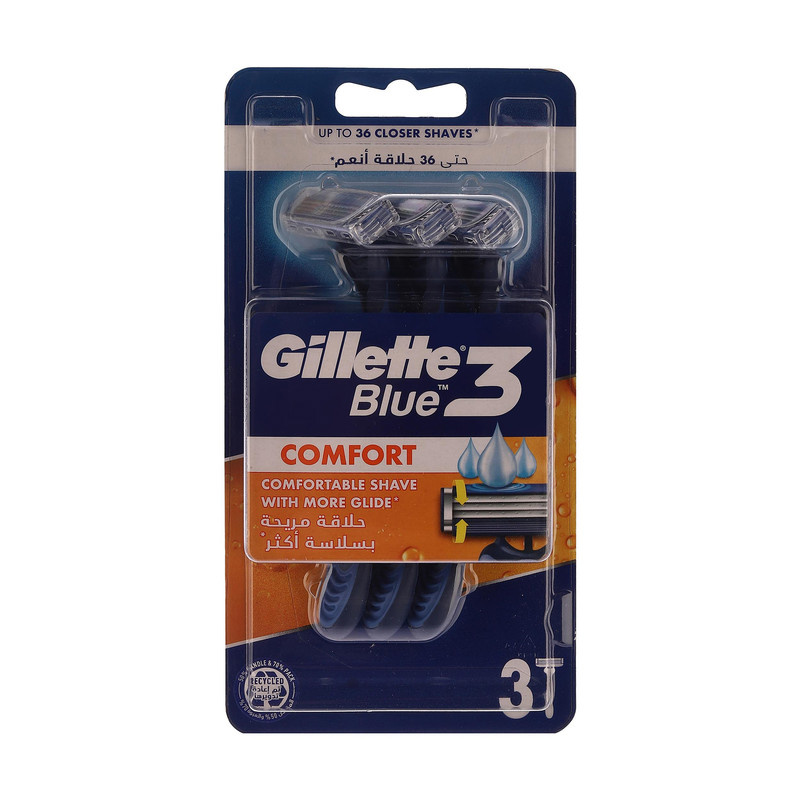 خود تراش ژیلت مدل BLUE3 COMFORT بسته 3 عددی خود تراش ژیلت مدل BLUE3 COMFORT بسته 3 عددی