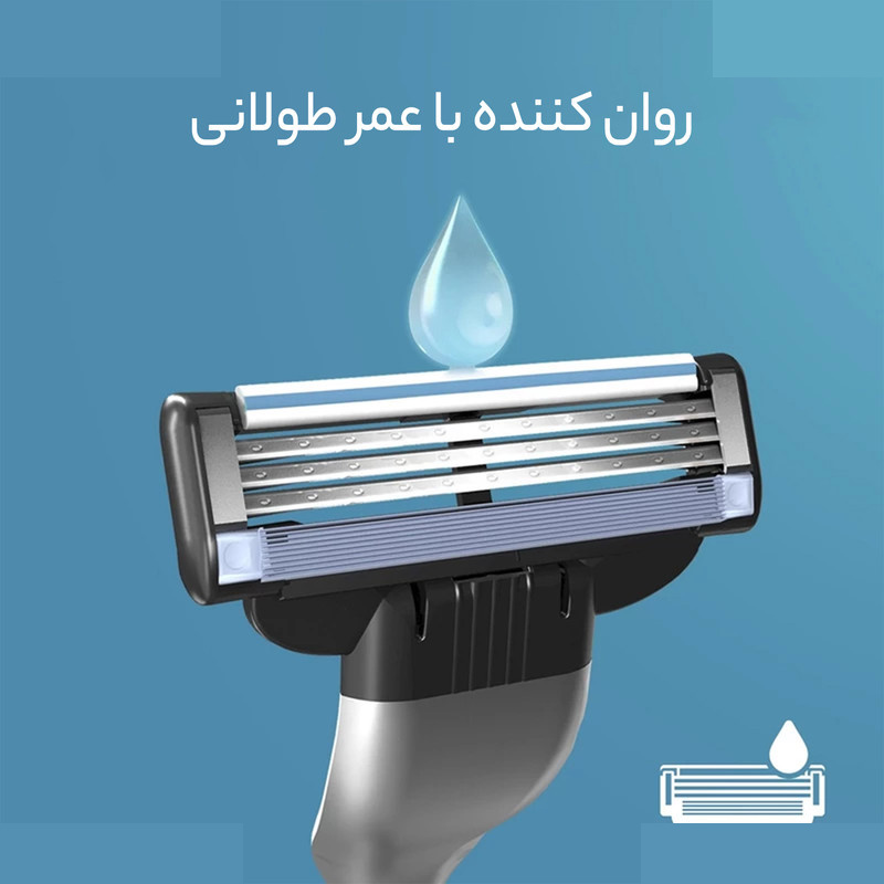 تیغ یدک ژیلت مدل Mach 3 Turbo بسته 4 عددی تیغ یدک ژیلت مدل Mach 3 Turbo بسته 4 عددی