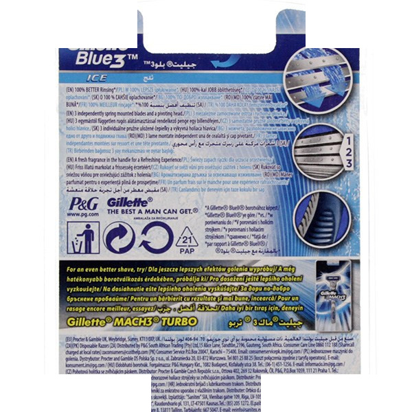 خودتراش ژیلت مدل Blue3 Ice بسته 3 عددی خودتراش ژیلت مدل Blue3 Ice بسته 3 عددی