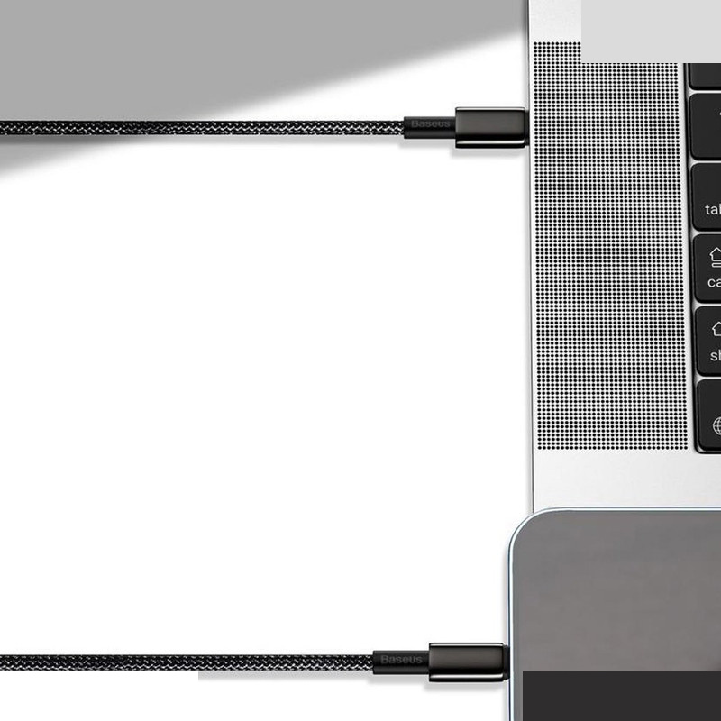 کابل تبدیل USB-C به لایتنینگ باسئوس مدل Tungsten طول 2 متر کابل تبدیل USB-C به لایتنینگ باسئوس مدل Tungsten طول 2 متر